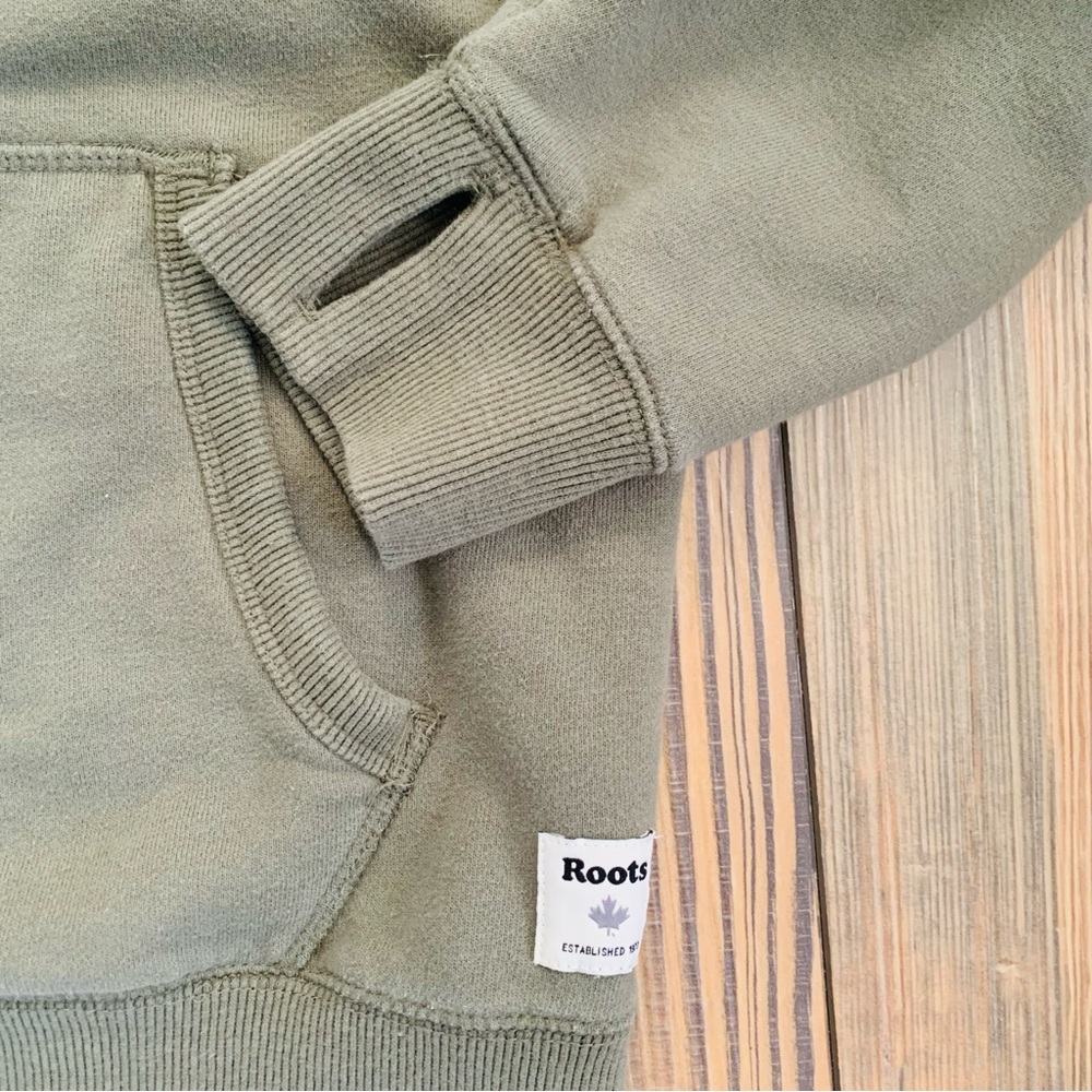 Roots olive green hoodie - Picture 3 of 9